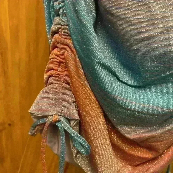 Le Superbe Barccara Tank Dress-Metallic Surf Stripe-Small NWT - Picture 9 of 11